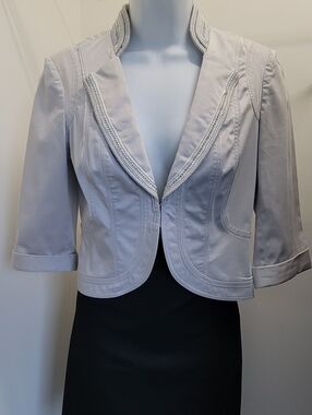 White House Black Market Grey Jacket Blazer  Sz: 4